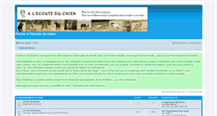 Desktop Screenshot of forum.a-l-ecoute-du-chien.org